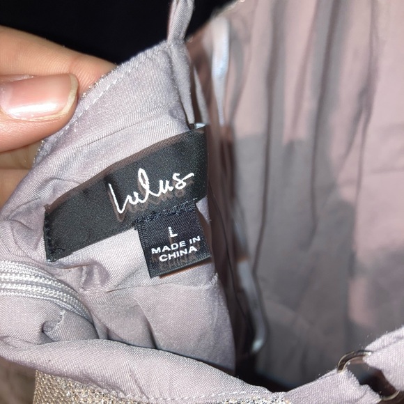 Lulus Silver Sparkly Sleeveless Mini Dress - Picture 3 of 4